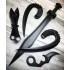 UNIQUE 5 PCS  Ninja Tactical Combat Hunting Kunai Throwing Knife Set with 5 IMPoted Leather COVER   HB-5608