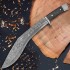 Handmade Bowie Hunting Knife Rain Drop Pattern Damascus Steel 