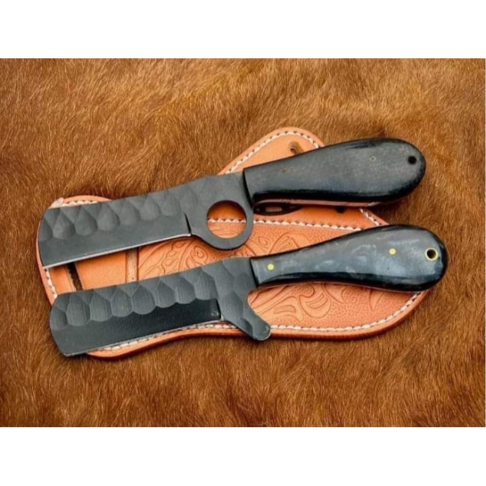  Handmade J2  Steel Skinnig BULL Cutter  Knife Focuses on the knife’s superior sharpness and performance= BEST CHIRSTAMS BOGO OFFER= / HB-9615