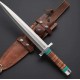 Handmade  perfect Hunting knife j2 Steel Leather Handel  j2 Bras Guard  HB-7275