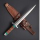 Handmade  perfect Hunting knife j2 Steel Leather Handel  j2 Bras Guard  HB-7275