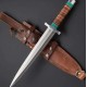 Handmade  perfect Hunting knife j2 Steel Leather Handel  j2 Bras Guard  HB-7275