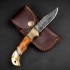 Handmade Bowie Hunting Knife Rain Drop Pattern Damascus Steel 