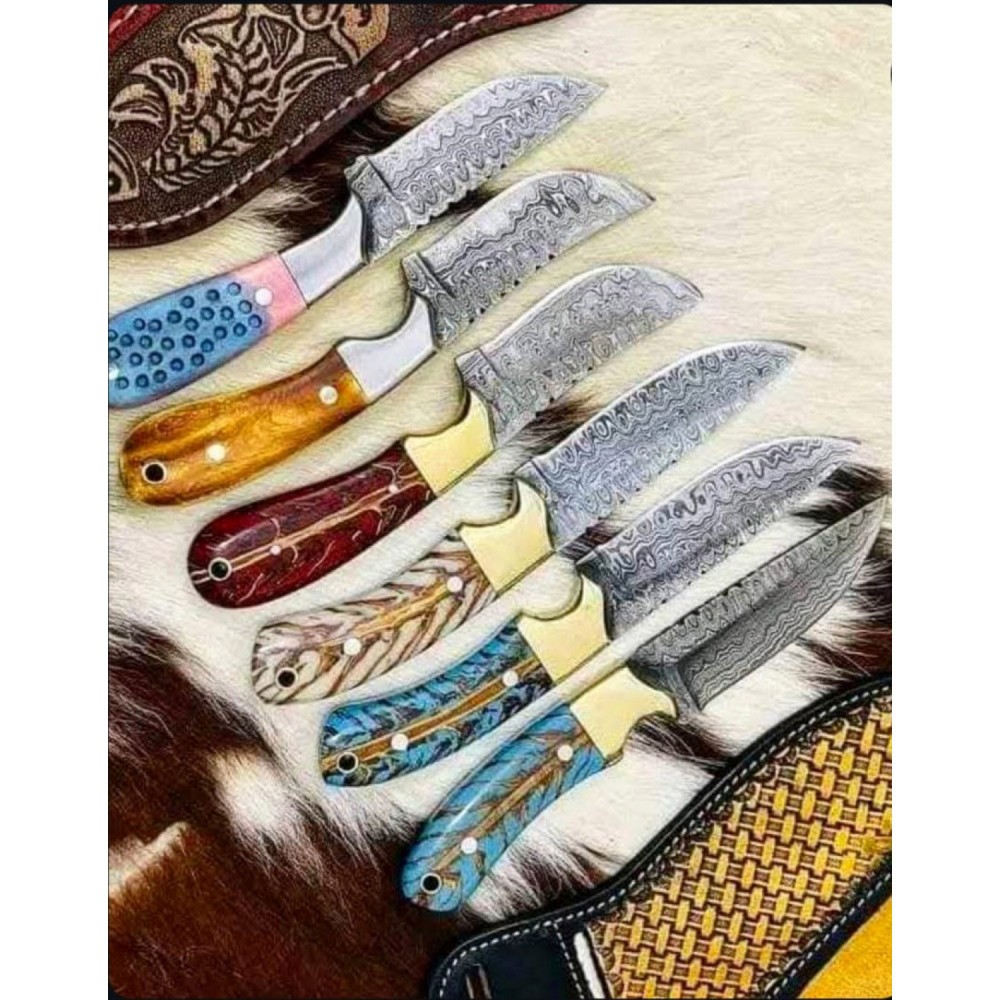 Top Quality Skinnig Knife Riandrop Steel Balde&  BRASS GUARD   differnt clours  Handel  Rezan Best Deal ever  HB-1044